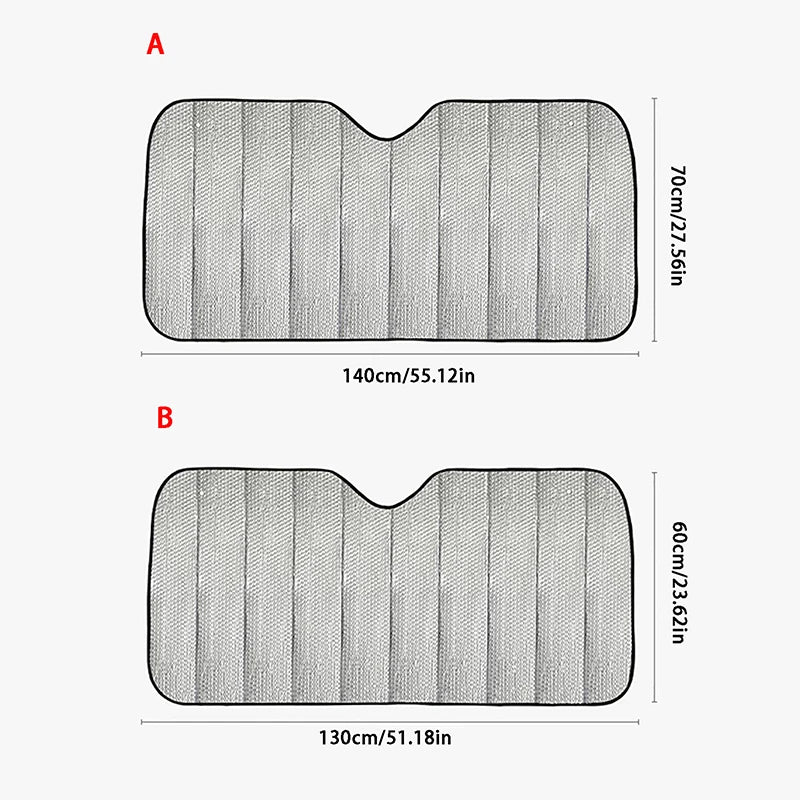 Car Front Window Sunshade UV Protection Shade Sun Protector Windshield Visor Cover Auto Curtain Sunshade Access（folded shipping）