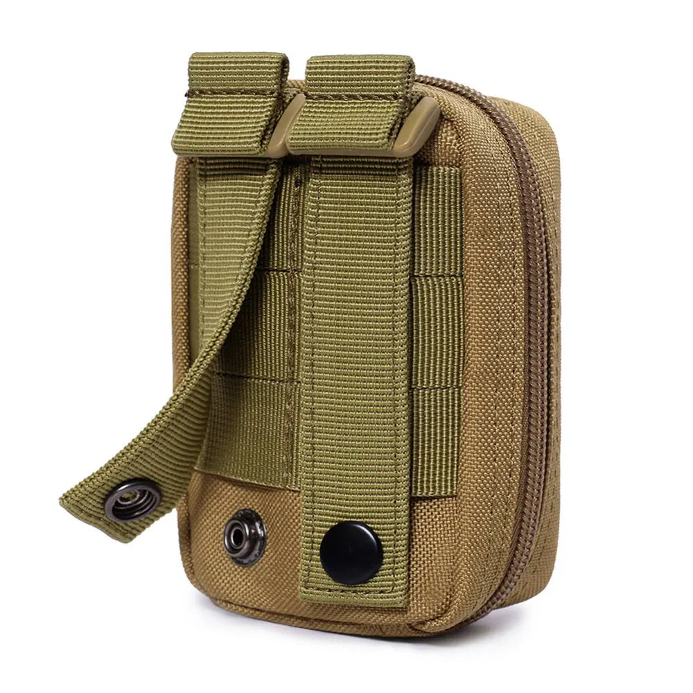 Tactical Mini Belt Pouches, Multi-Purpose Small Battery Case Compact Utility EDC Card Slot Holder Waist Bags Military Molle Pack