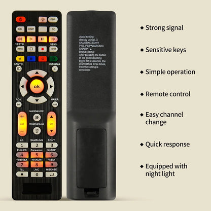 Universal RC-G008 Replcement Remote Control for  All models and brands TV with Light in the night