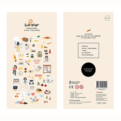 Korean Import Original Suatelier Collection Kawaii Daily Stickers Scrapbooking Diy Journal Stationery Sticker Deco Art Supplies