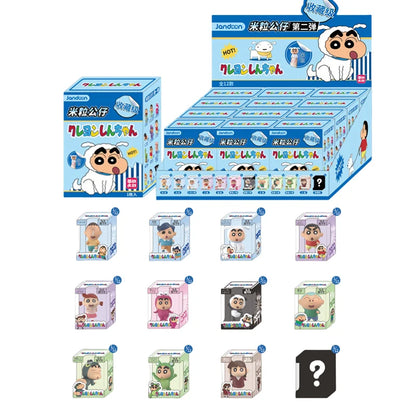 Crayon Shin-Chan Anime Figures Creative Peripheral Dinosaur Diary Baby Rice Grains Doll Model Blind Boxs Toys Children's Gifts
