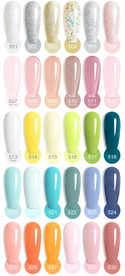 Venalisa HEMA TPO FREE Nail Gel Polish Glitter Gorgeous Full Coverage Soak Off UV LED French Nail Jelly Pink Nude Collection
