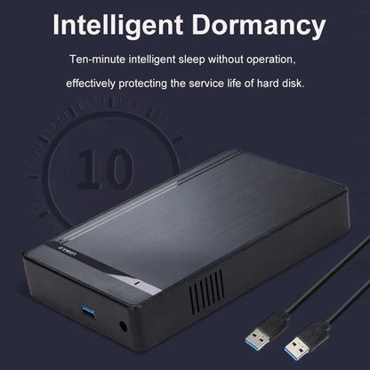 3.5'' HDD Case SATA to USB 3.0 Adapter External Hard Drive Enclosure for 2.5" 3.5" SSD Disk 450Mb/s 10TB HDD Case for PC Laptop