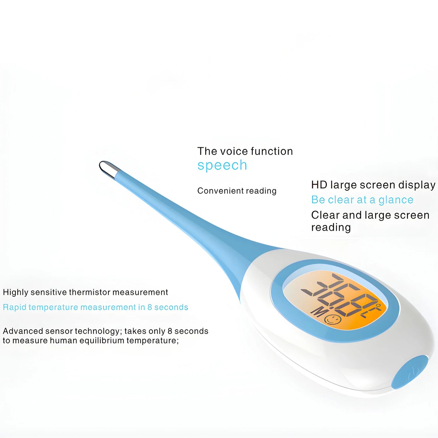 Professional LED Pet Dog Cat Electronic Thermometer Safe Wet Dry Thermometer Veterinary Thermometer Pet Medical Equipment Tools