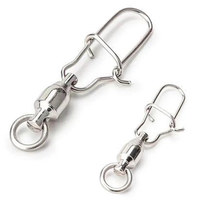 GOBAIT 20PCS Swivel Snap Connector Pin Ball Bearing Rolling Ring Buckle Kit Pesca Lure Line Connect Cross Lock Fishing Tools