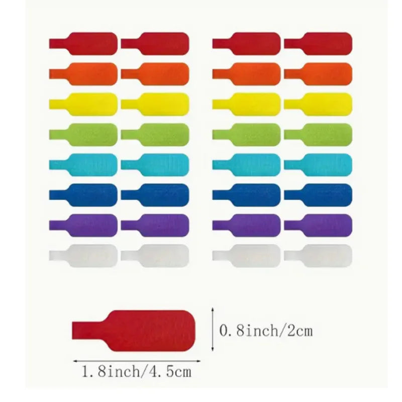 32/10/5/2- Colorful cable ties with writable function - Durable cable labels for organizing and identifying