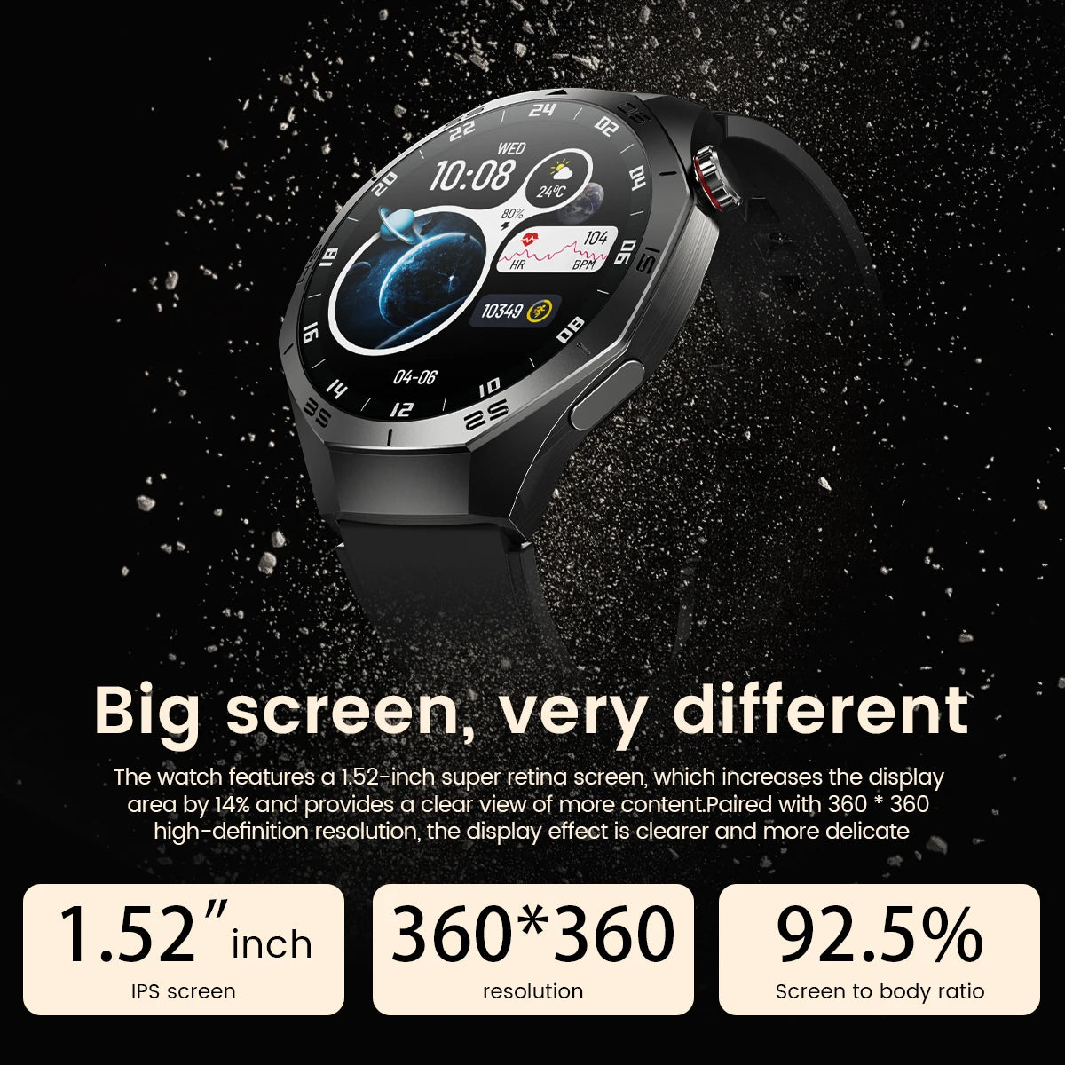 2025 New GT5 Pro Smart Watch Men AMOLED Screen GPS Motion trajectory Heart Rate Monitr Bluetooth Call SmartWatch Waterproof Band