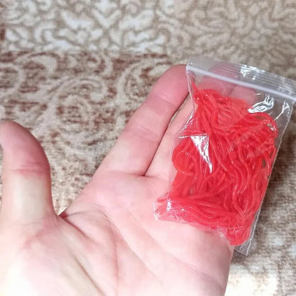 Bionic Red Worm Lure 100pcs 3.5cm Lifelike Silica Gel Fishy Artificial Red Worm Earthworm Bait Submerge Simulation Lure Pesca
