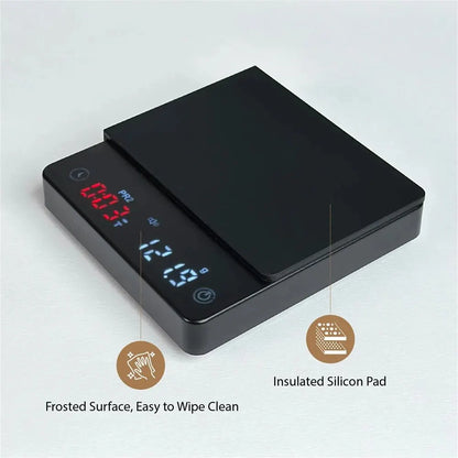 Nano Coffee Scale with Timer Espresso Scale Auto Peel Touch Sensor And Silicone Lid for Precise Tasting Home Brewing