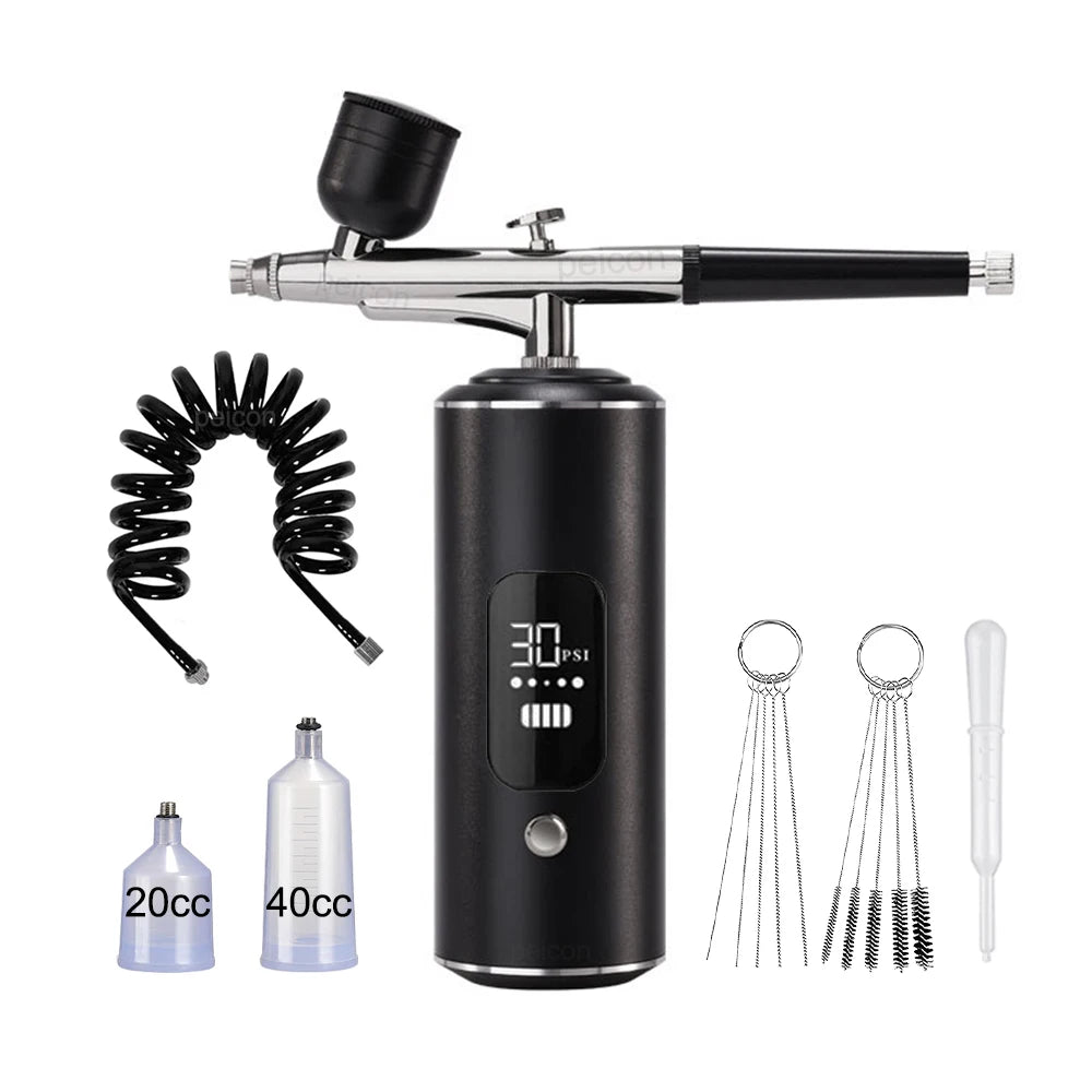 Airbrush with Compressor Portable Airbrush Painting Mini Spray Gun for Painting Paint Crafts Airbrush Compressor Paint Spray Gun