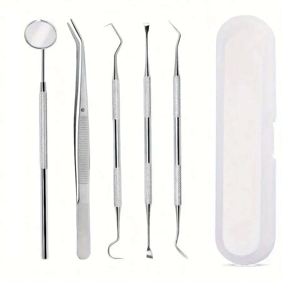 Premium Stainless Steel Dental Care Kit - Complete Oral Hygiene Set with Teeth Cleaning Tools & Whitening Tools for Daily Use