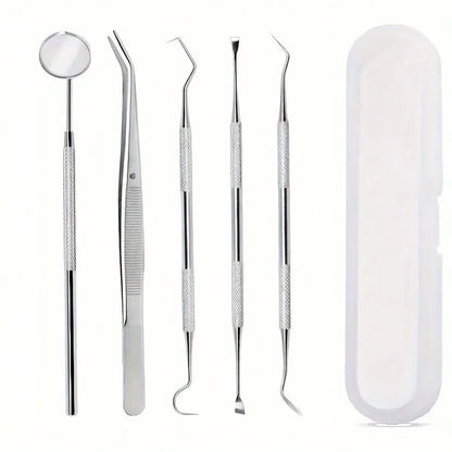 Premium Stainless Steel Dental Care Kit - Complete Oral Hygiene Set with Teeth Cleaning Tools & Whitening Tools for Daily Use