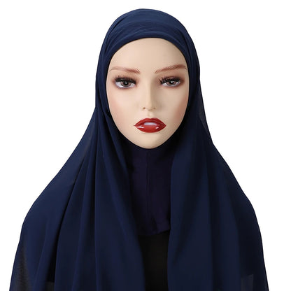 Full Cover Inner Muslim Chiffon Hijab Instant Scarf Islamic Cap Head Wear Caps Underscarf Bone Bonnet Headcover