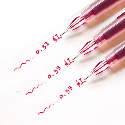 3pcs/mix Diamond tip Gel Pen Fine 0.38mm Large-capacity Black/Blue/Red ink Exam Signing Writing School Office Supplie Stationery