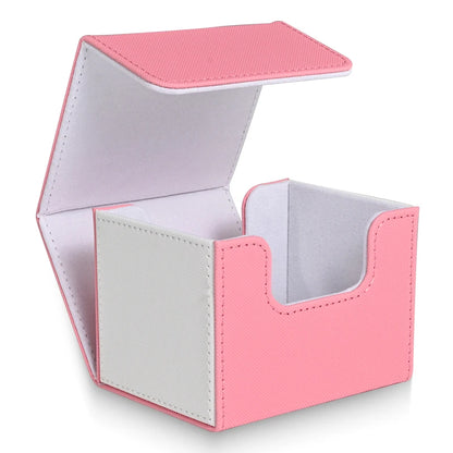 Card Deck Box,PU leather strong magnet card case, Holds 120+ Single Sleeved Cards,fits for Magic, Yugioh TCG cards