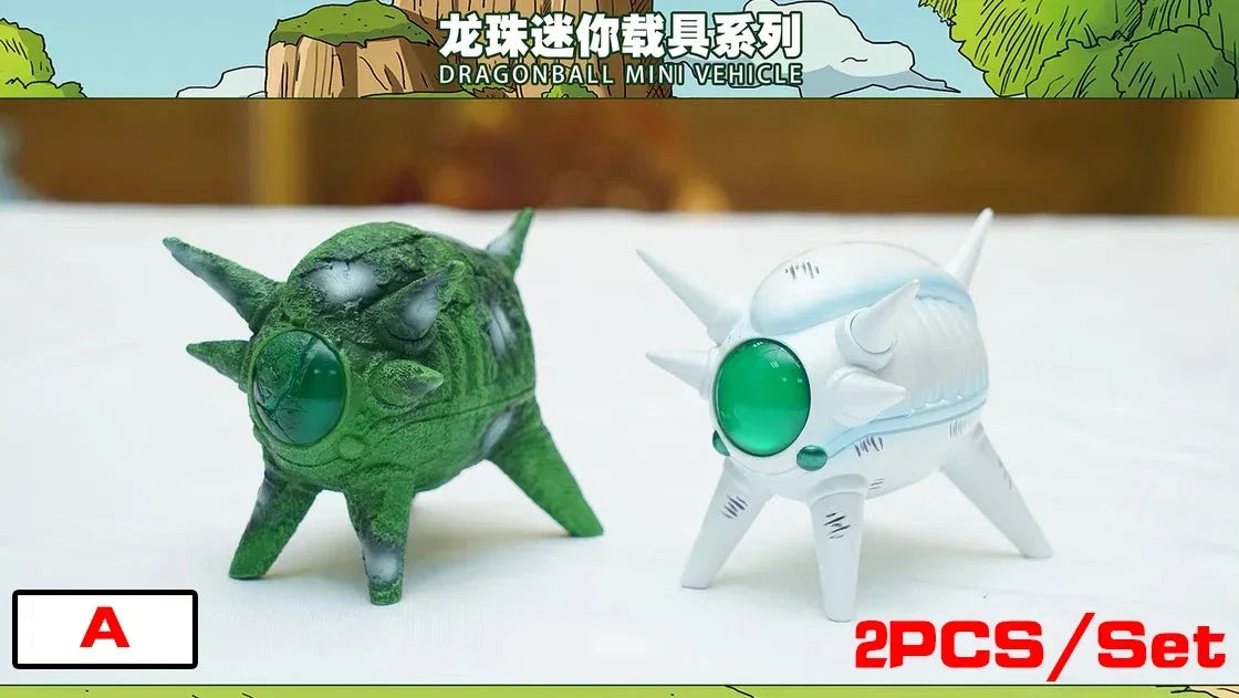 10cm/3.93in Anime Dragon Ball Z 2pcs/set Capsule Spaceship Vegeta Goku space pod Figure PVC Goku Collectible Model Toys Gifts