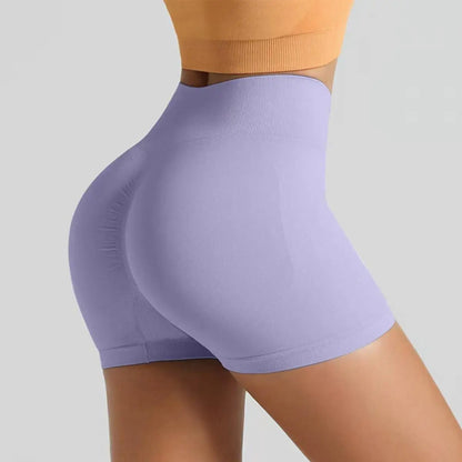 women's high-waisted hip-enhancing sport shorts, with waist shaping, slimming effect, quick-drying hip, three-point fit leggings
