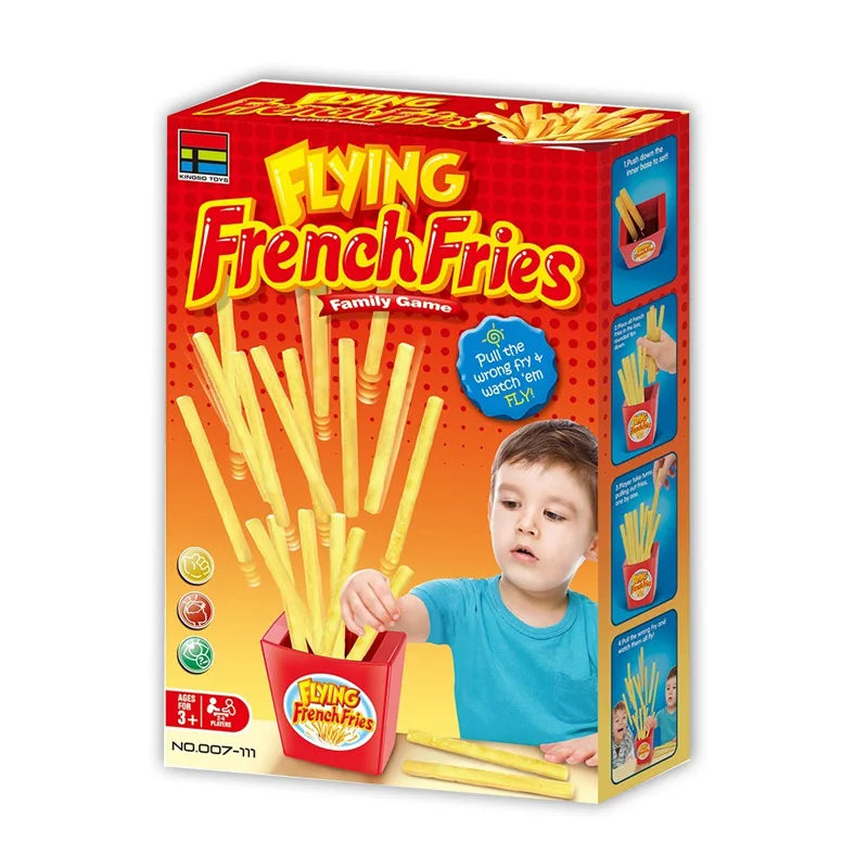 Flying french fries Desktop game puzzle for parent-child interaction tabletop game party props bounce french fries for kids gift