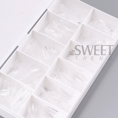 550pcs Soft Gel Nail Tips Medium Short Almond Coffin Full Cover Matte Extension Tool Acrylic Press on Nail French Manicure Decor
