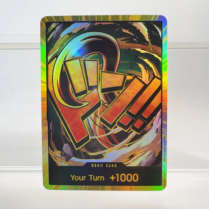 1PCS/30Pcs One Piece TCG GOLD DON!! Anime Collection Cards PRB-01 Foil English SUPER PARALLEL FOIL NM Refraction The Gift