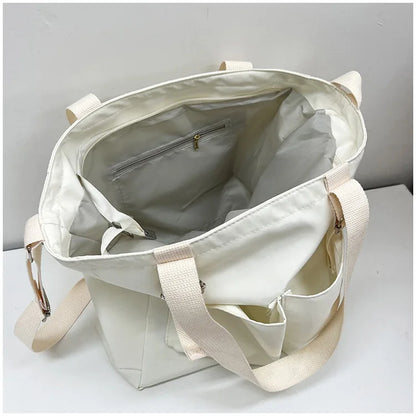 Waterproof nylon bag, large capacity, lightweight, multi-functional women's bag, one-shoulder crossbody bag, student class tutor