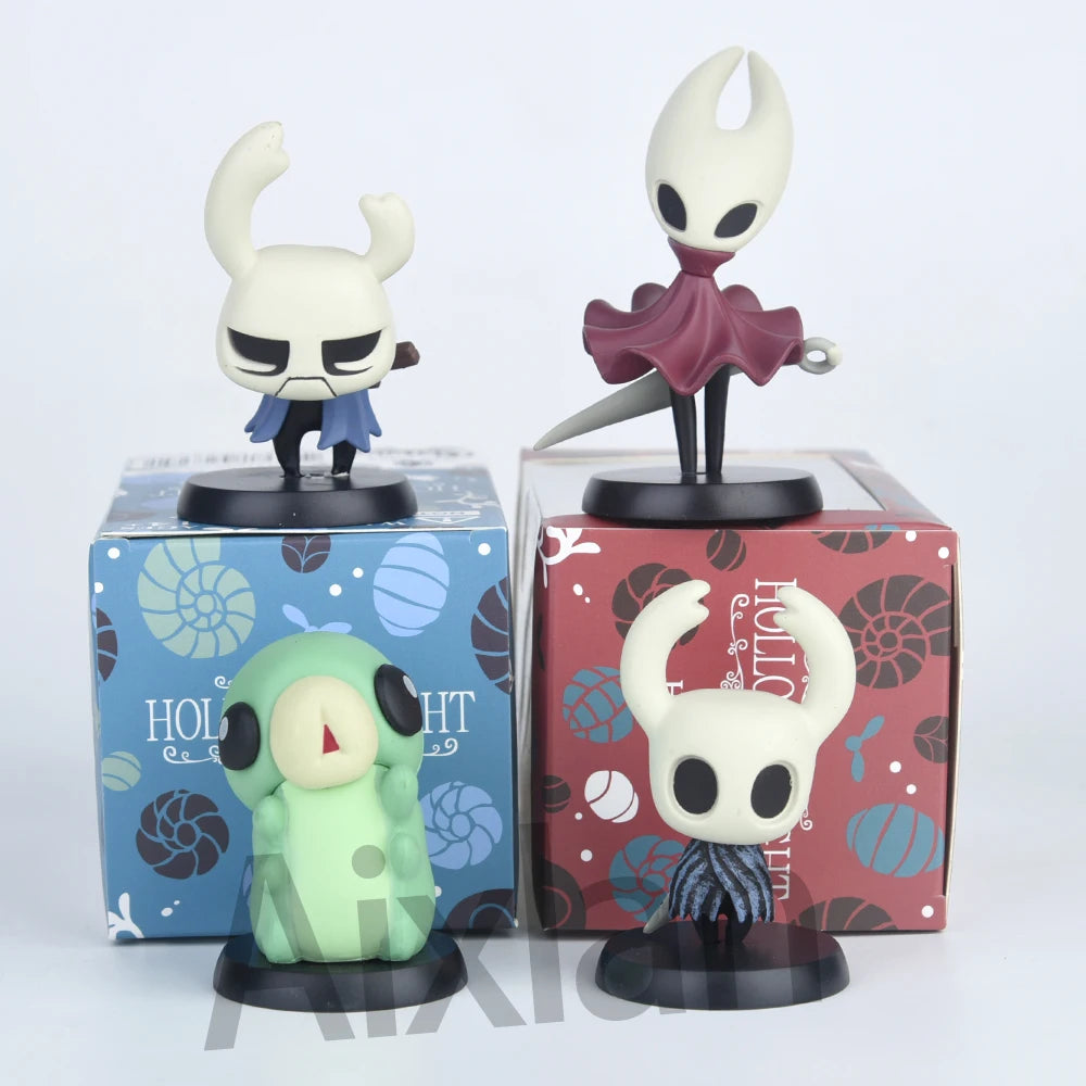 Aixlan 4PCS Set Hollow Knight Figure Hornet 6-9cm Cute Edition Hollow Knight PVC Action Figure Amine Collectible Figurine