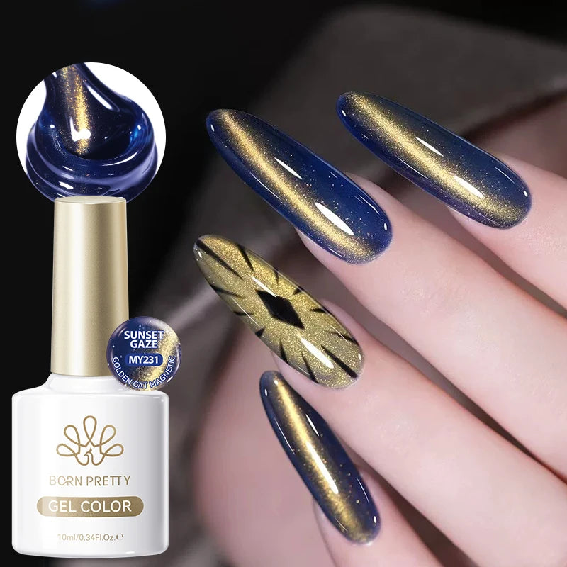 BORN PRETTY 10ml Brown Purple Black Red Cat Magnetic Gel Polish Manicure Soak Off UV Gel Nail Art Varnish Autunm Winter Nails