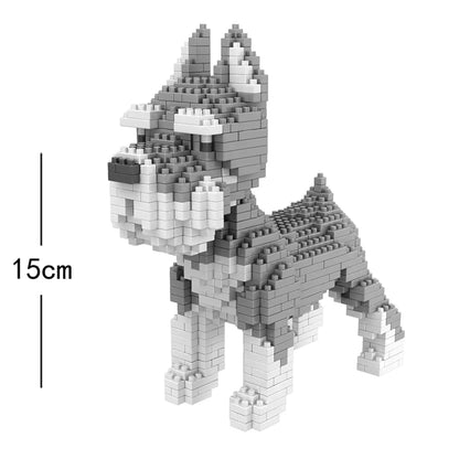 Knew Built Schnauzer Dog Model Micro Mini Building Blocks Toy Perfect Toy for Pet Enthusiasts Lovely Display Piece Dachshund Pet