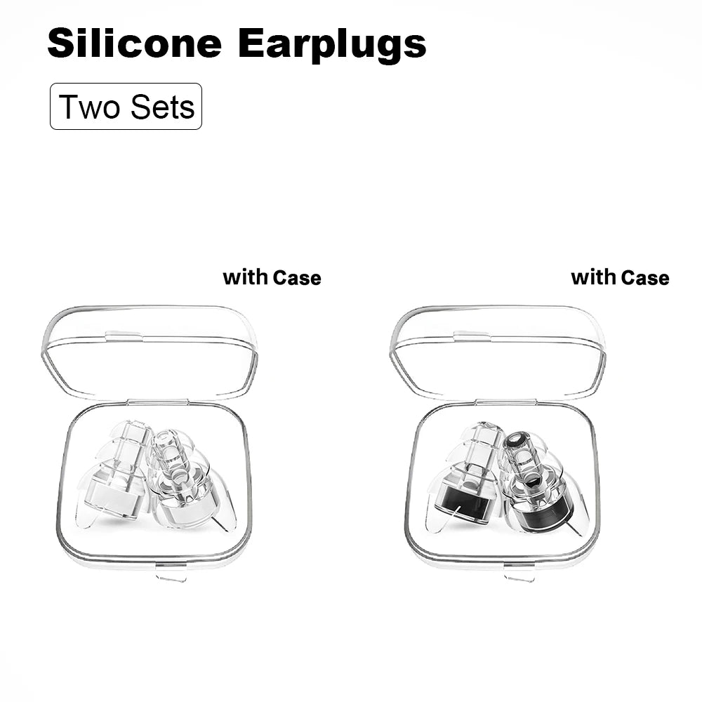 HUAK Silicone Earplugs High Fidelity with Storage Box for Concerts Musicians Motorcycles Noise Sensitivity Conditions and More