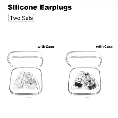 HUAK Silicone Earplugs High Fidelity with Storage Box for Concerts Musicians Motorcycles Noise Sensitivity Conditions and More