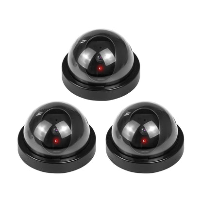 1PC Dummy Fake Camera with LED Red Light, Battery Operated, No Wiring Required, Indoor Outdoor Fake Dome Security Camera