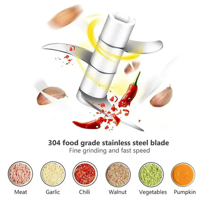 2027 250ml Mini Rechargeable Garlic Chopper Meat Grinder Durable and Sturdy Suitable for Crushing Garlic Chili Onions Minced Mea