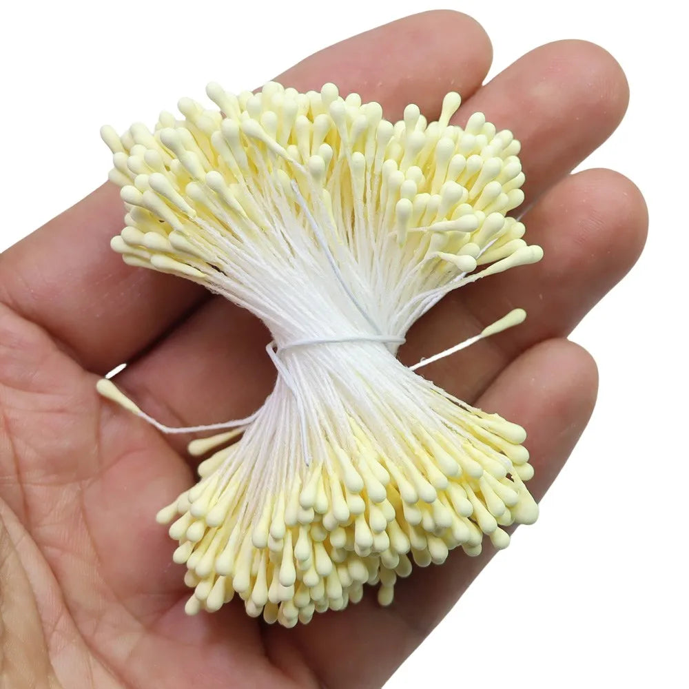 400pcs 2mm Moulti Options Artificial Flower stamen Mini Pearl Floral pistil For Wedding Party Home Decoration DIY Accessories