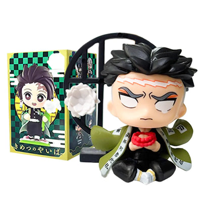 Demon Slayer Tanjiro Kamado Nezuko Anime Cartoon Figure Blind Box Creative Personalized Statue Model Ornament Surprise Gift Box