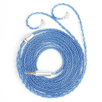 KBEAR ST12plus Earphone Cable 2m 8 Core 4N OFC Silver-plated Upgraded Cable 3.5/4.4mm MMCX/0.78mm 2Pin for CCZ KB03 KS1
