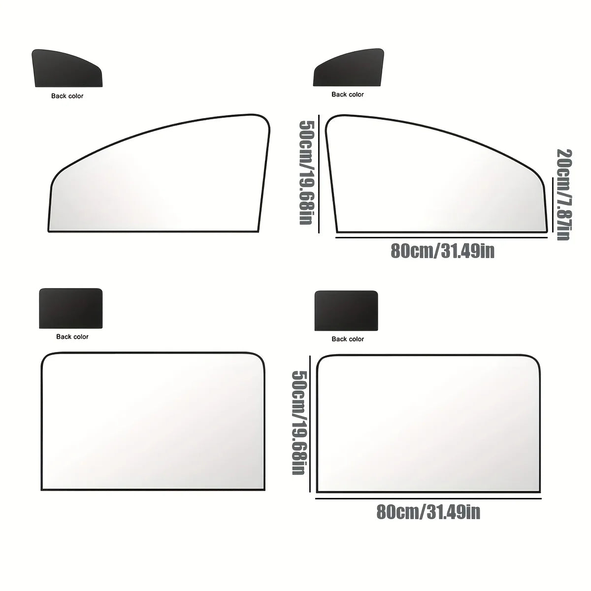 100 Blackout Windshield Sunshades Car Sun Shield Shades Sunshade Covers Summer Magnetic Side Window UV Protection Front Rear