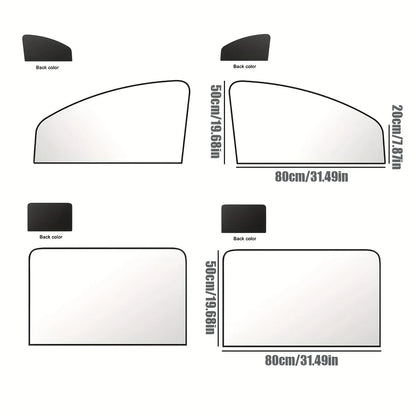 100 Blackout Windshield Sunshades Car Sun Shield Shades Sunshade Covers Summer Magnetic Side Window UV Protection Front Rear