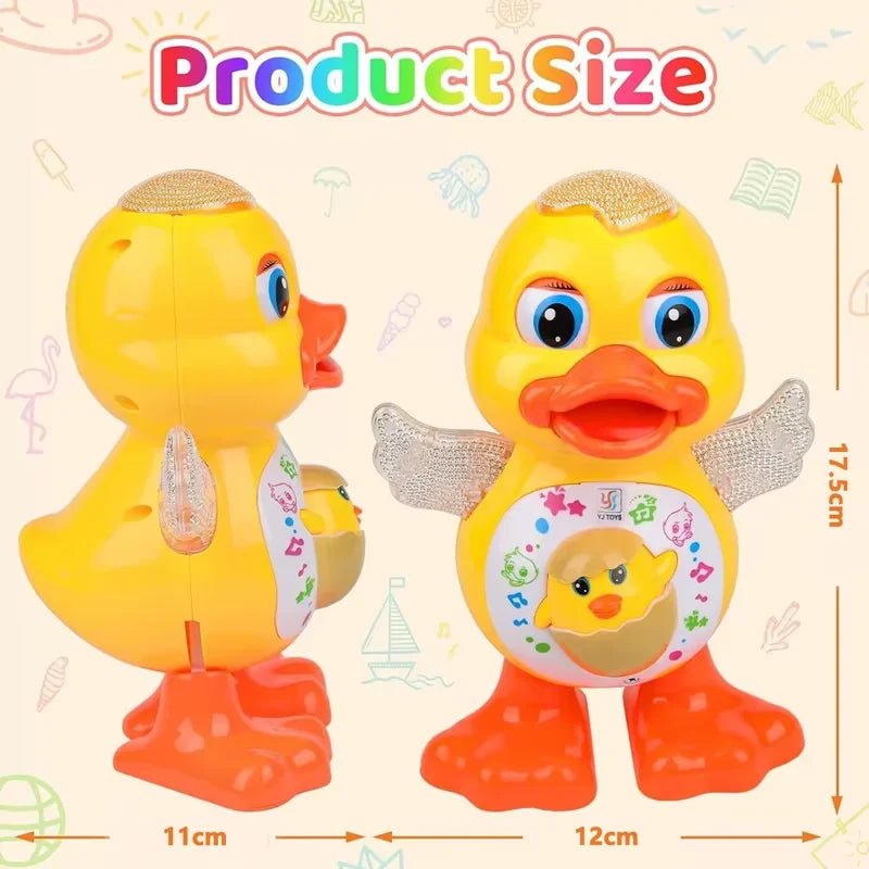 Electric Dancing Duck Robot Toy Duck Interactive Dancing Music Machine Duck With Flashing Lights Early Educational For Baby Kids