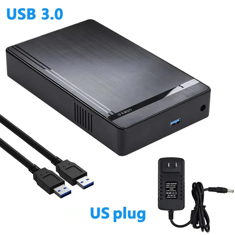 3.5'' HDD Case SATA to USB 3.0 Adapter External Hard Drive Enclosure for 2.5" 3.5" SSD Disk 450Mb/s 10TB HDD Case for PC Laptop