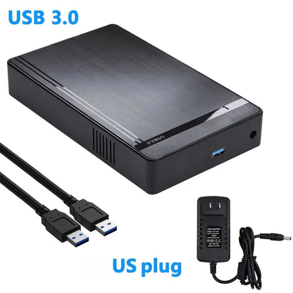 3.5'' HDD Case SATA to USB 3.0 Adapter External Hard Drive Enclosure for 2.5" 3.5" SSD Disk 450Mb/s 10TB HDD Case for PC Laptop