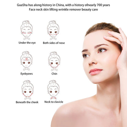 Natural Stone GuaSha Jade Facial Beauty Scraping Massage Tools Firm Skin Care Face Gua Sha SPA Physical Gue Che Roller
