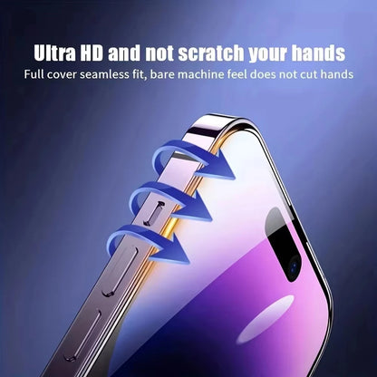 NNBILI 1-5Pcs Dust Free Easy Installation Screen Protector For iPhone 18 17 16 15 14 11 13 12 15 Pro Max 18 XS XRTempered Glass