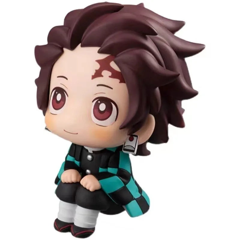 Anime Demon Slayer Figure Kamado Nezuko Kamado Tanjirou Kawaii Q version Action Figural PVC Model Toys Gift