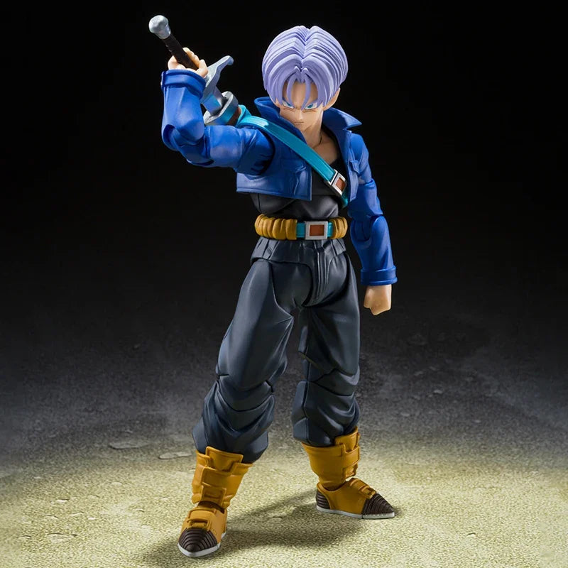 Anime Dragon Ball Z Figures Shf Super Saiyan Trunks Action Figure Collection Model 15cm Future Boy Torankusu Movable Toys Gifts