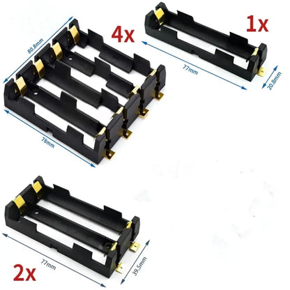 1x 2x 4x 18650 SMT Battery Holder 18650 3.7V Battery Box Storage Case Container Power Bank with Bronze Pins