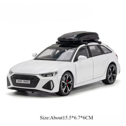 1:32 RS6 RS7 Alloy Miniature Models Diecast Car Toys 6 Doors Opened Sound Light Pull Back Metal Vehices Children's Holiday Gifts