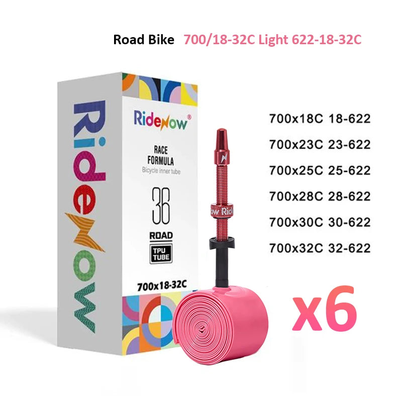 RideNow Metal Nozzle Tpu Inner Tube External Thread Tube 700x18-32c Road Bike 36g Inner Tire All Road Bike Tyre Accessories
