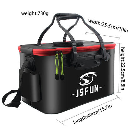 Fishing Bucket Folding Thickening Living Fish Bucket Without Oxygen Pump Portable EVA Water Tank Outdoor Fishing Live Fish Box