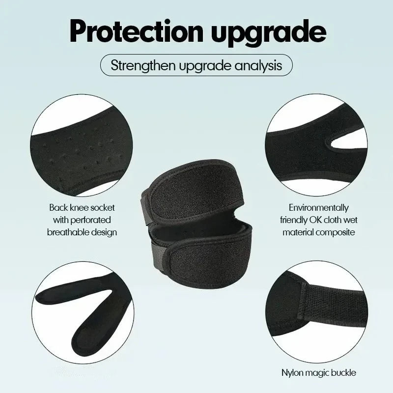1PC Pressurized Knee Wrap Sleeve Support Bandage Pad Elastic Braces Knee Hole Kneepad Safety Basketball Tennis Cycling Knee Pads