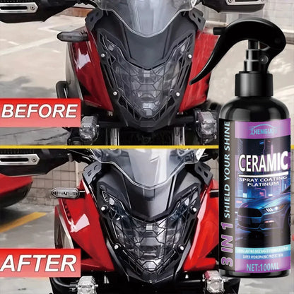 Nano Ceramic Car Coating Spray 3-in-1 High-Quality Anti-Scratch Gloss, Suitable for All Car Models' Paint Surfaces